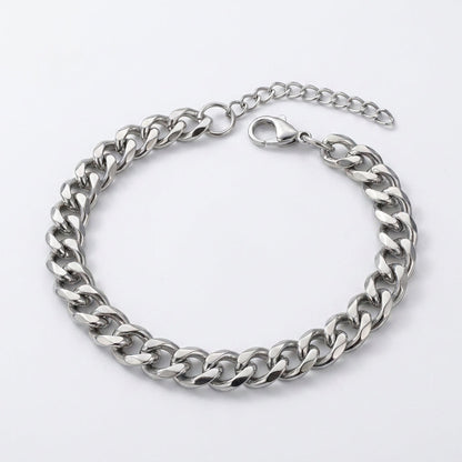 Silverwave | Cuban Chain Anklet — Silver