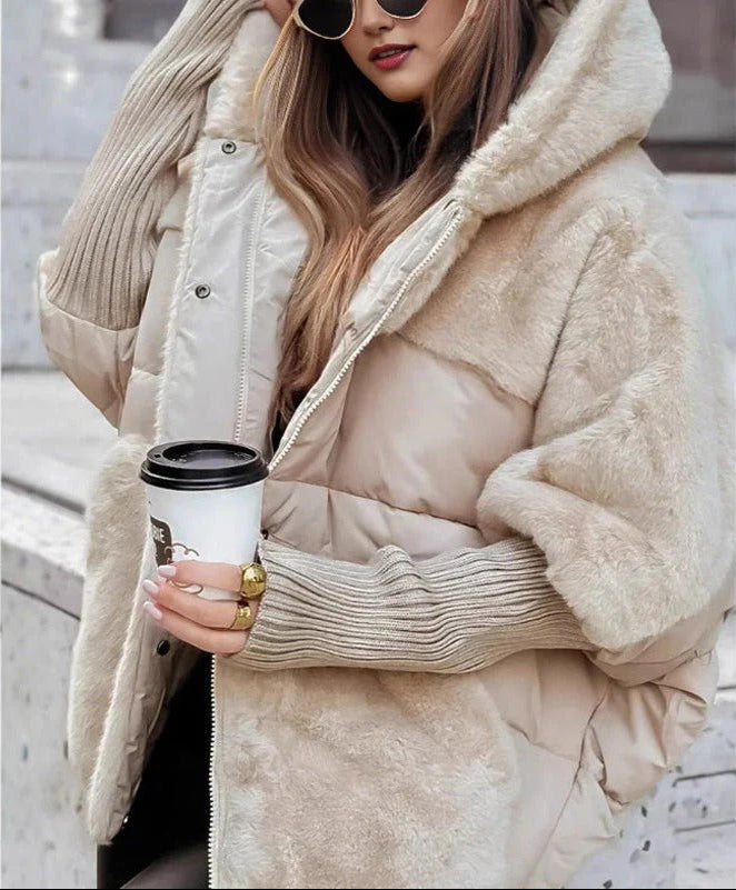 Victoria – Oversized Quilted Jacket with Hood