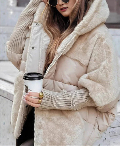 Victoria – Oversized Quilted Jacket with Hood