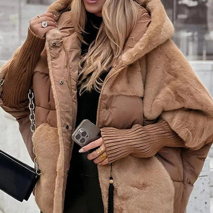 Victoria – Oversized Quilted Jacket with Hood