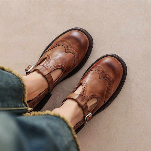 Victoria | Elegant Leather Mary Janes